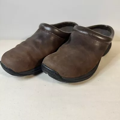 Merrell Jungle Primo Women's Brown Leather Slip On Casual Mules Clogs Size 7.5 • $25.99