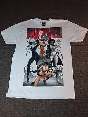 NWT Mens Medium Marvel Mad Engine Divas Shirt Black Cat Hellcat Firestar Photon • $54.89