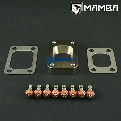 MAMBA T25 T28 To T3 CNC Turbo Exhaust Manifold Flange Adapter + Gasket + Stud UK • $76.88