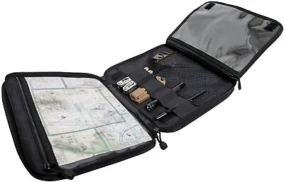 Black Tactical Map Case Board Enhanced Scout Document Notebook Holder Cover • $41.99