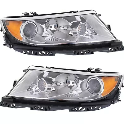 Headlight Set For 2010-2012 Lincoln MKZ Sedan Left And Right Black Housing CAPA • $857.59