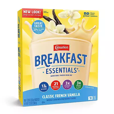 Carnation Breakfast Essentials Complete Nutritional Drink Vanilla 1.26 Oz. 60 Ct • $47.99