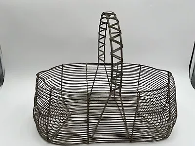 Antique French Farmhouse Kitchen Wire Egg Basket • $59.99