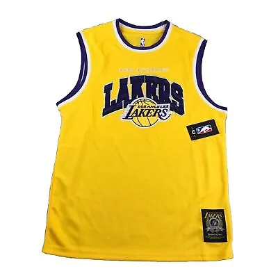 Los Angeles Lakers Jersey Mens Medium Yellow Western Conference NBA Tank Top NWT • $41.86