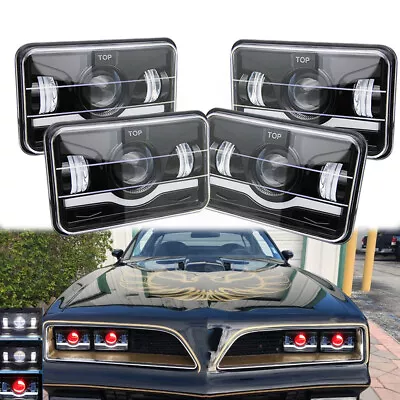 4X6  LED Headlights Hi-Lo Beam DRL For 1977-81 1998-02 Pontiac Firebird Trans AM • $59.96