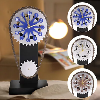 Gears Clock Vintage Chain Clock 3D Moving Gear Wall Clock Crafts Creative TiSnL • £22.43