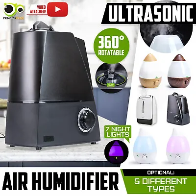 $52.90 • Buy 2.3 3.4 6L Air Humidifier Ultrasonic Cool Mist Steam Purifier Diffuser