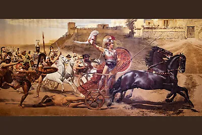 Poster Many Sizes; Achilles Dragging Hector Around Troy From A Panorama • $160.11