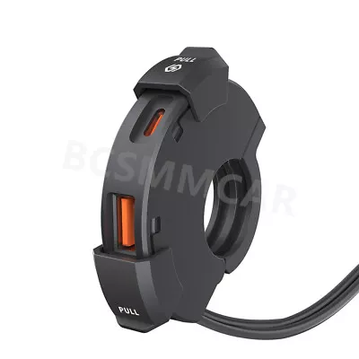 Motorcycle QC 3.0 USB PD Charger Adapter Handlebar Mount Mounting Phone Charger • $21.89