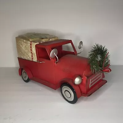 Vintage Metal / Wood Christmas Travel Truck Red Rare Decorative Truck • $29.57