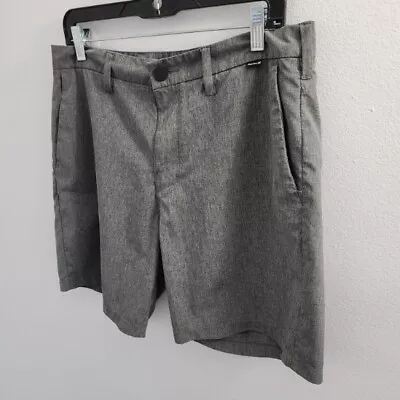 Hurley Phantom Shorts Mens Size 32 Gray Front Chino Casual Bottom Breathable • $12.78