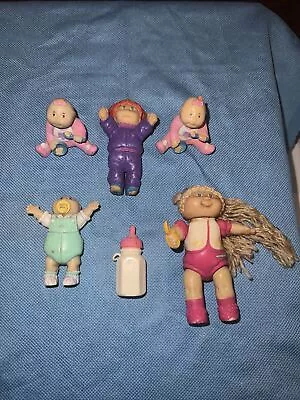Vintage 1984 Cabbage Patch Kids Doll Mini Figures PVC Figurines Lot Of 6 • $8.88