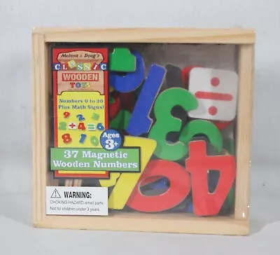 Educational Melissa And Doug Classic 37 Magnetic Wooden Numbers Set New In Box • $14.99