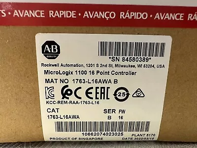 1763-L16AWA NEW Allen-Bradley MicroLogix1100 16 Point Controller 1763L16AWA • $1033.09