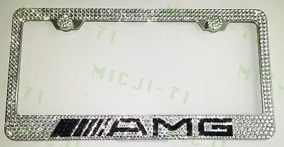 AMG Mercedes Benz Bling License Plate Frame Holder Made W Swarovski Crystals • $129.99