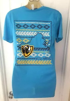 VCU Rams Womens T Shirt Size Small Blue Front And Back Logos Image One Virginia • $9.95