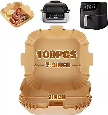 100 Pcs Air Fryer Liners Square Instant Vortex Disposable Air Fryer 5.5 L New • £18.47