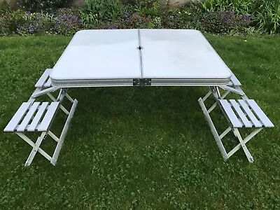 Fold Up Camping Table And Chairs - Aluminium Construction • £20