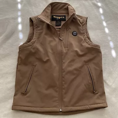 Tempco Softshell Small Military Brown Dallas Vest TM1210 Polyester Blend Slash • $30.66