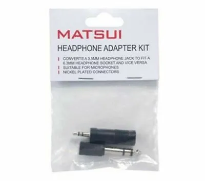3.5mm Female To 6.3mm Male Headphone Adaptor Kit Stereo Television Jack   • £0.99