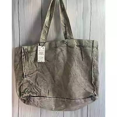Zara Distressed Faded Large Denim Tote Bag Beach Bag 24 X 19 NEW • $34