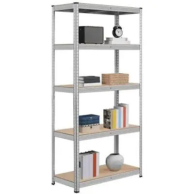 5 Tier Boltless Industrial Racking Unit Garage Shelving Adjustable Height Store • £23.99