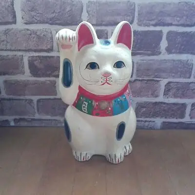 Japanese Tradition Vintage Maneki-neko Beckoning Cat Antique Cat From Japan • $253.44