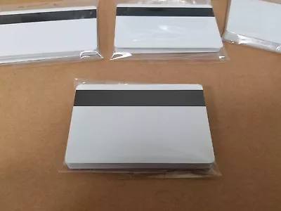 10 White HiCo Mag PVC Cards CR80 .30 Mil 3 Track Magnetic Stripe USA Shipping • $6.75