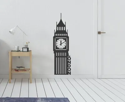 London Big Ben - Sticker Vinyl Decal Design City Skyline Home Wall Art • £2.49