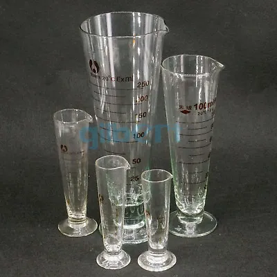 5-1000ml Lab Glass Footed Apothecary Measuring Cone Beaker Conical Graduated • $8.08