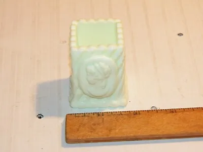 Vintage FAC Milk Glass Cameo Victorian Lady Toothpick Holder • $11.99