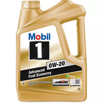 Mobil 1 0W - 20 Full Synthetic Engine Oil 5L - 143307 • $112.99