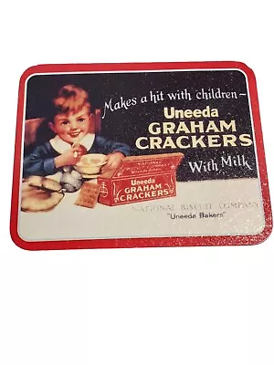 Vintage 1994 Uneeda Graham Crackers Sign Tray Trivet Bristolware TV Advertising  • $14