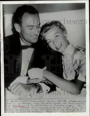 1954 Press Photo Vera-Ellen And Victor Rothschild Announce Engagement In CA. • $20.88