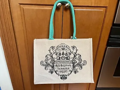 Fortnum&Mason Tote Bag Provisions Spices Tea Jute Large UK London Tea Eau De Nil • $49