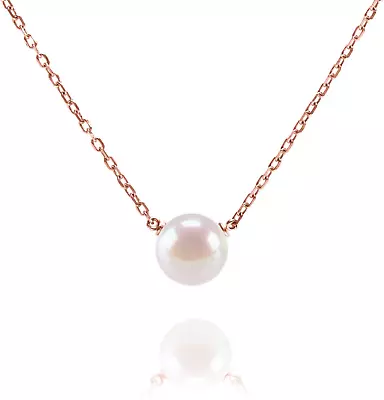 PAVOI Handpicked AAA+ Freshwater Cultured Single Pearl Necklace Pendant | Gold N • $19.67
