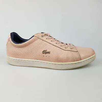 Women's LACOSTE 'Carnaby Evo 118' Sz 8 US Shoes Pink Leather | 3+ Extra 10% Off • $27.99