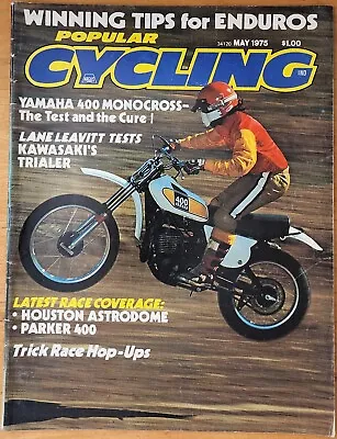 Popular Cycling May 1975 Vintage Motocross Dirt Bike Magazine Yamaha 400 KAWA • $19.97