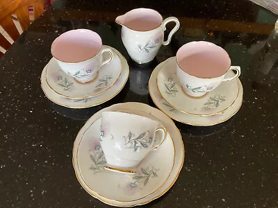 Salisbury Bone China Trios X 3 Plus Milk Jug Vintage • £15