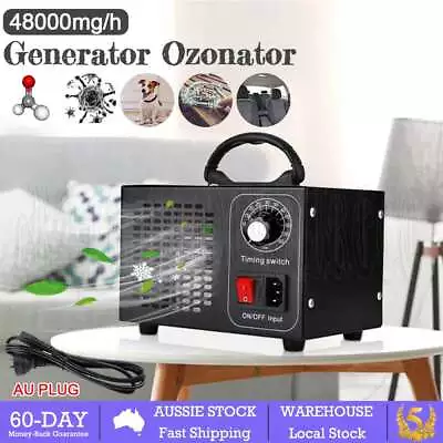 48G/H Portable Ozone Generator Air Purifier Machine Cleaner Ozonator Office Home • $45.89