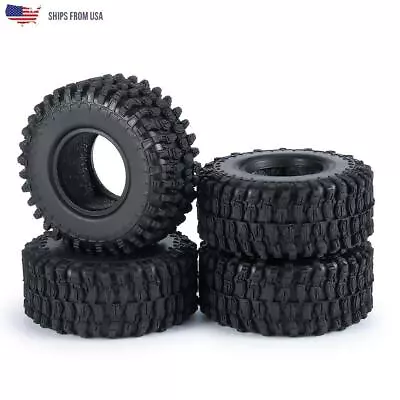 4x 1.0  Mud Terrain Competition RC Tires For Axial SCX24 90081 AXI00001/2/4/5/6 • $13.57