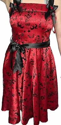 Hellbunny 50’s Style Red Dress Size Medium  • £5