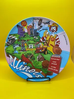 2004 McDonald's 9.5  Sun Coast Plastic Souvenir Collector Plate - Illinois - USA • $10