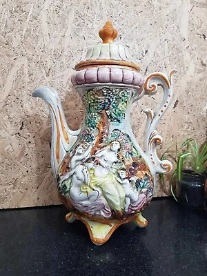 Capodimonte Handpainted 40cm/16  Large Ceramic Teapot Pitcher Nude Mystic Vase • $329.80