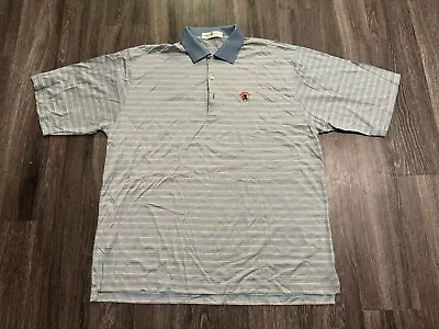 Seminole Golf Club Polo Shirt Men 2XL Blue Fairway & Greene Short Sleeve Striped • $41.95