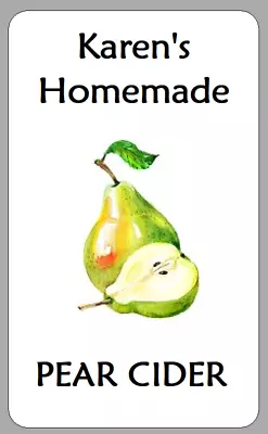 Pear Cider Labels Homebrew Personalised Bottle Stickers For Homemade Drinks • £2.70