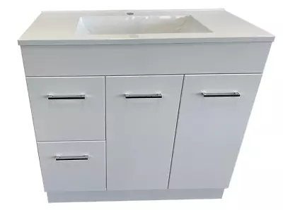 Ultra Series 90cm Vanity With 2 Doors And 2 Left Hand Drawers - Ceramic Basin • $375