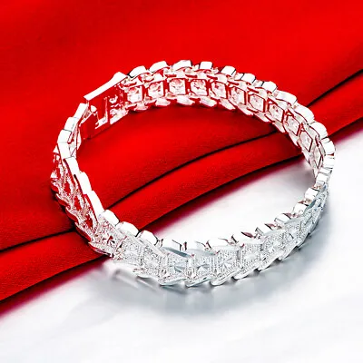 New 925 Sterling Silver Charms Classic Noble Bracelet For Man Women Fine Jewelry • $3.09