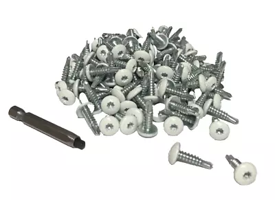 1000 White 3/4  Torx Self Tapping Sheet Metal Cargo Trailer Screws OEM With Bit • $82.95