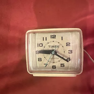 Vintage 1970s Timex Dial Alarm Clock 7373-402 WORKING • $10
